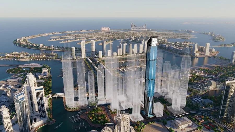 The world’s tallest branded clocktower will be in Dubai Marina